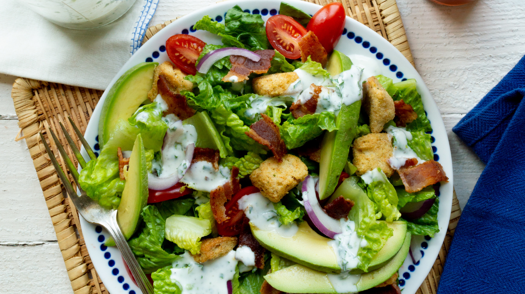 BLT Salad with Greek Yogurt Dressing