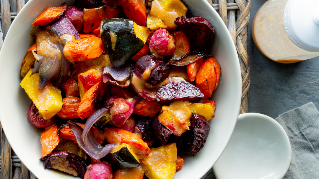 Winter Vegetables with Miso Glaze