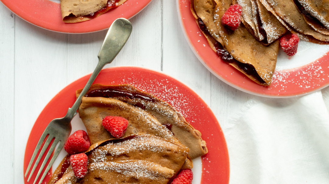 Dark Chocolate Raspberry Crepes