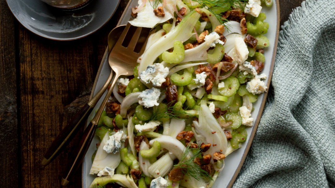 Winter Fennel Celery Slaw Salad