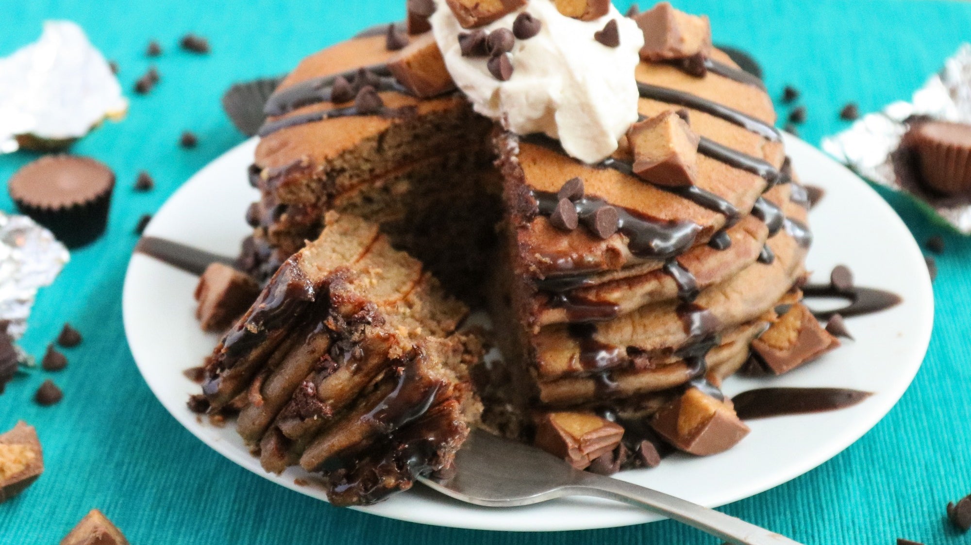 Triple Chocolate Pancakes