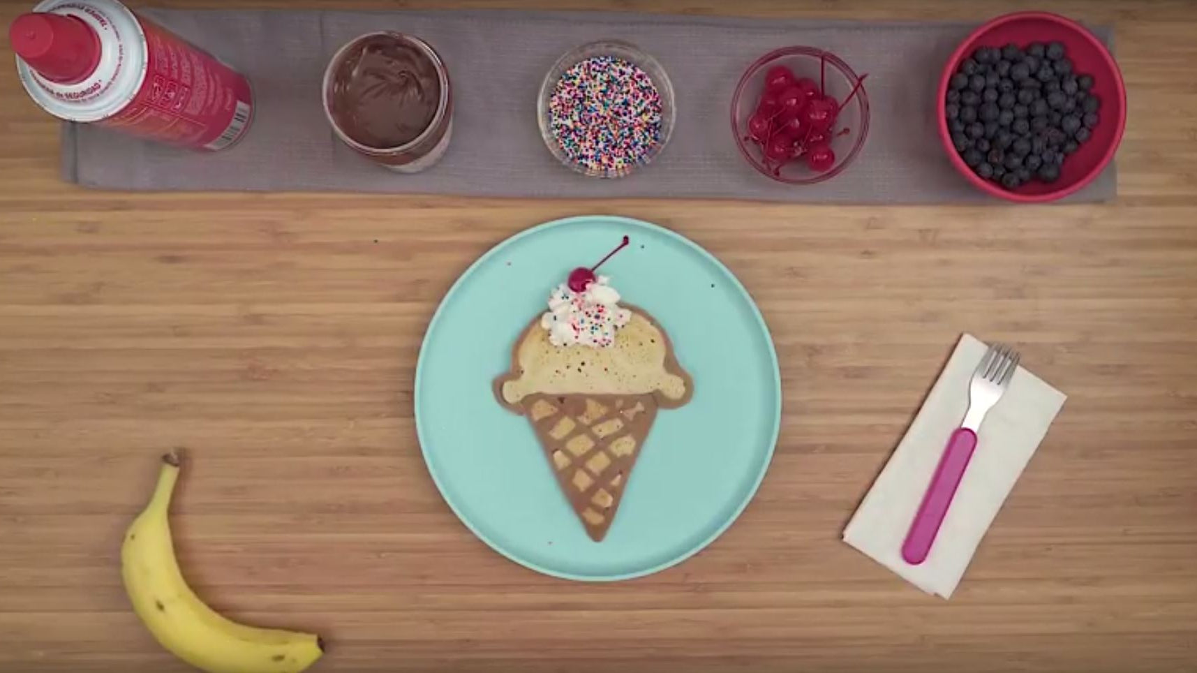 Pancake Art: Ice Cream Cone