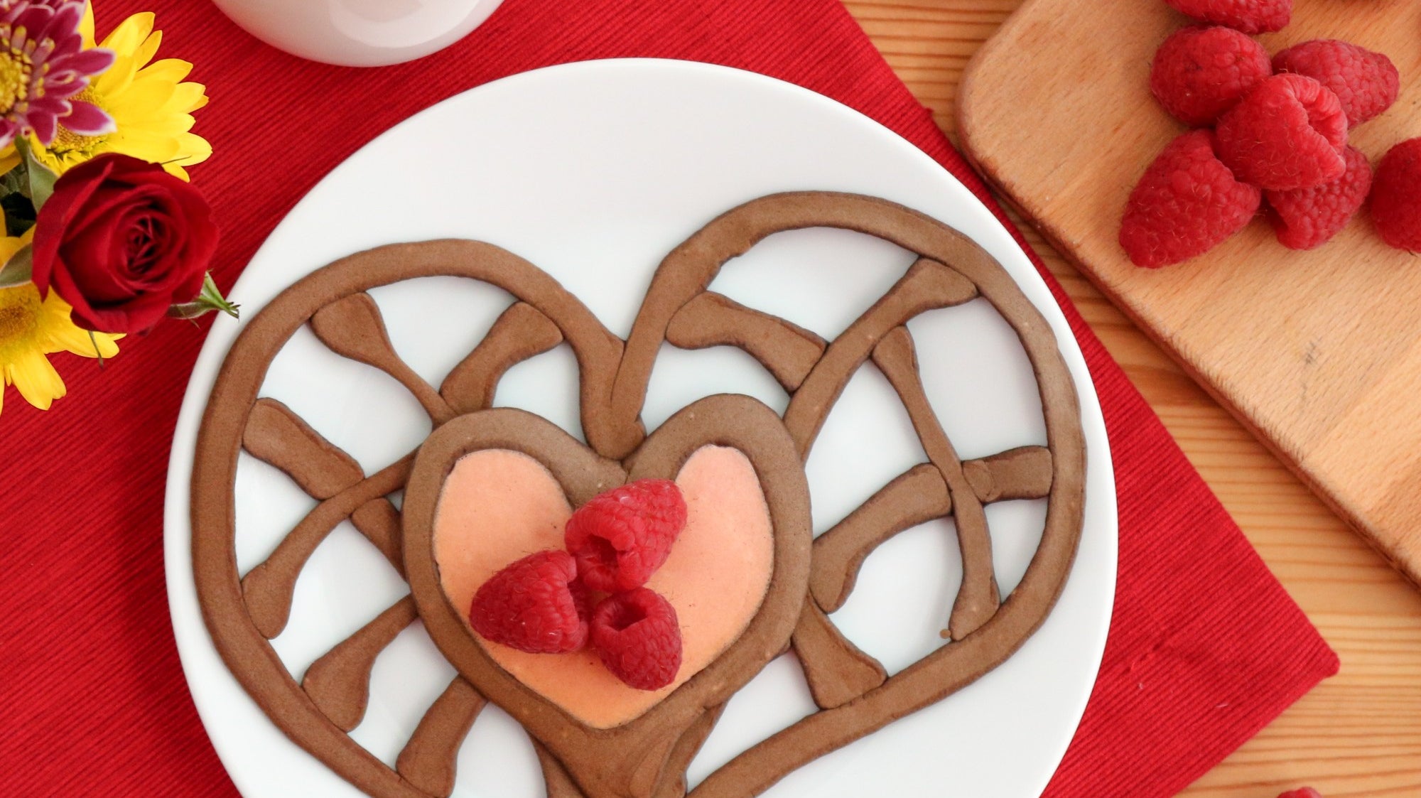 How To Make Pancake Art: Filigree Heart
