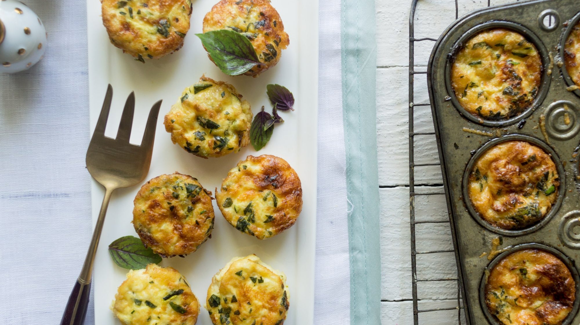 Zucchini Basil Mini Quiche
