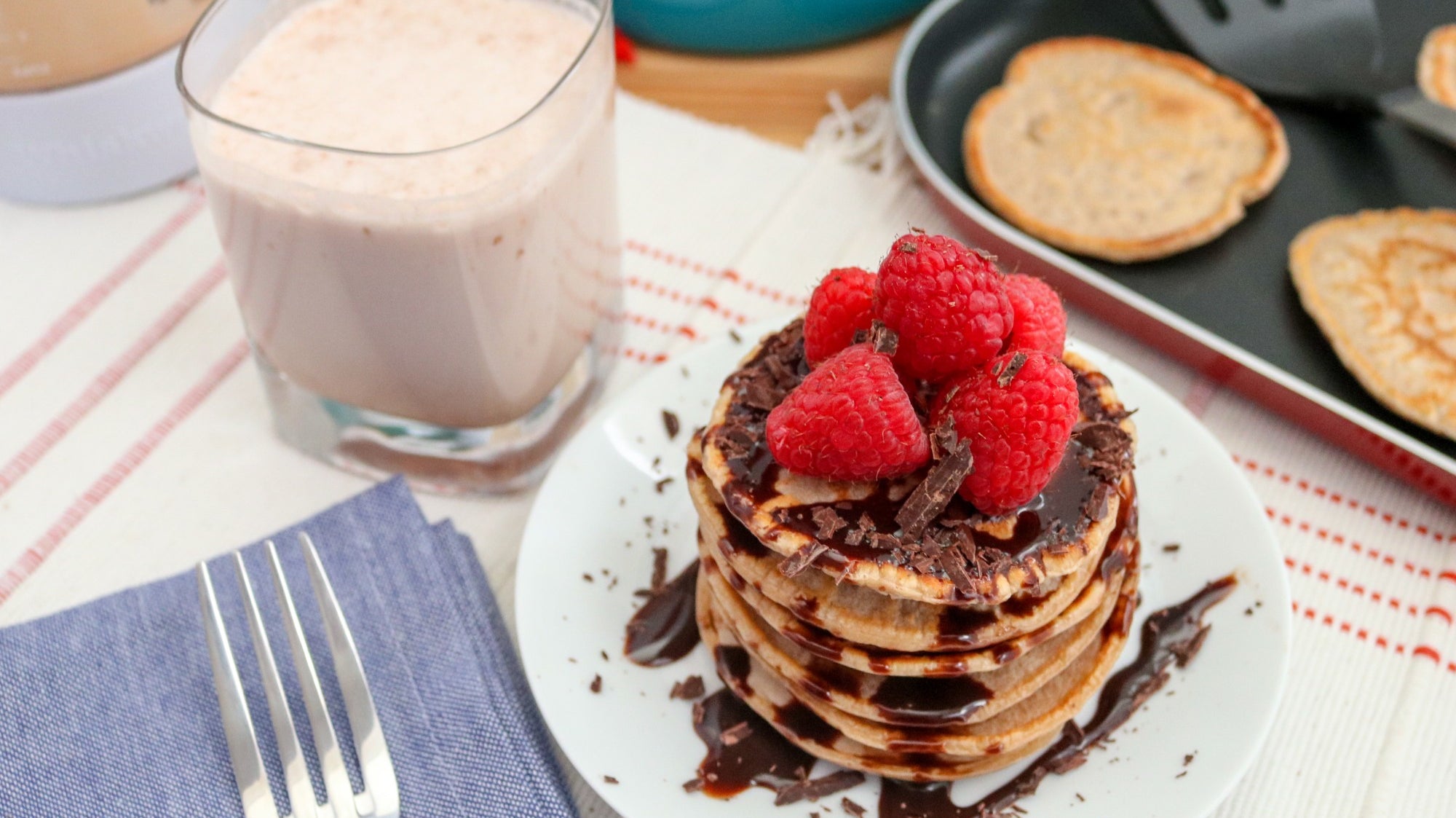Chocolate Protein Pancakes
