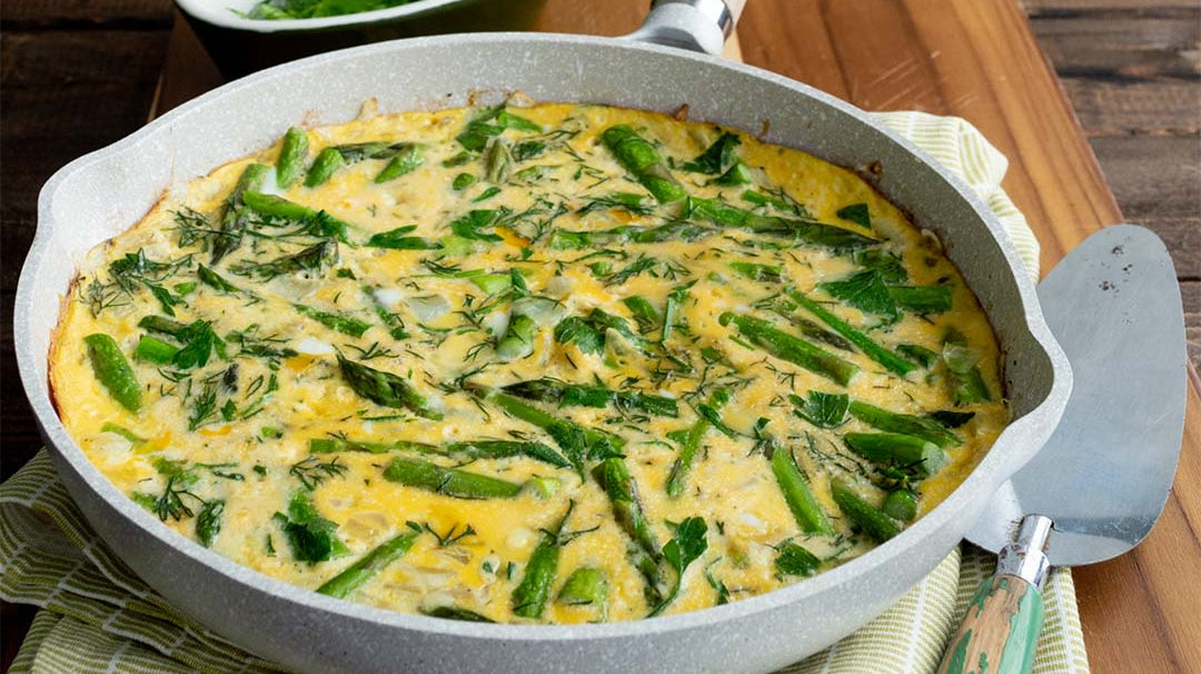 Croatian Fritaja with Fresh Herbs & Asparagus