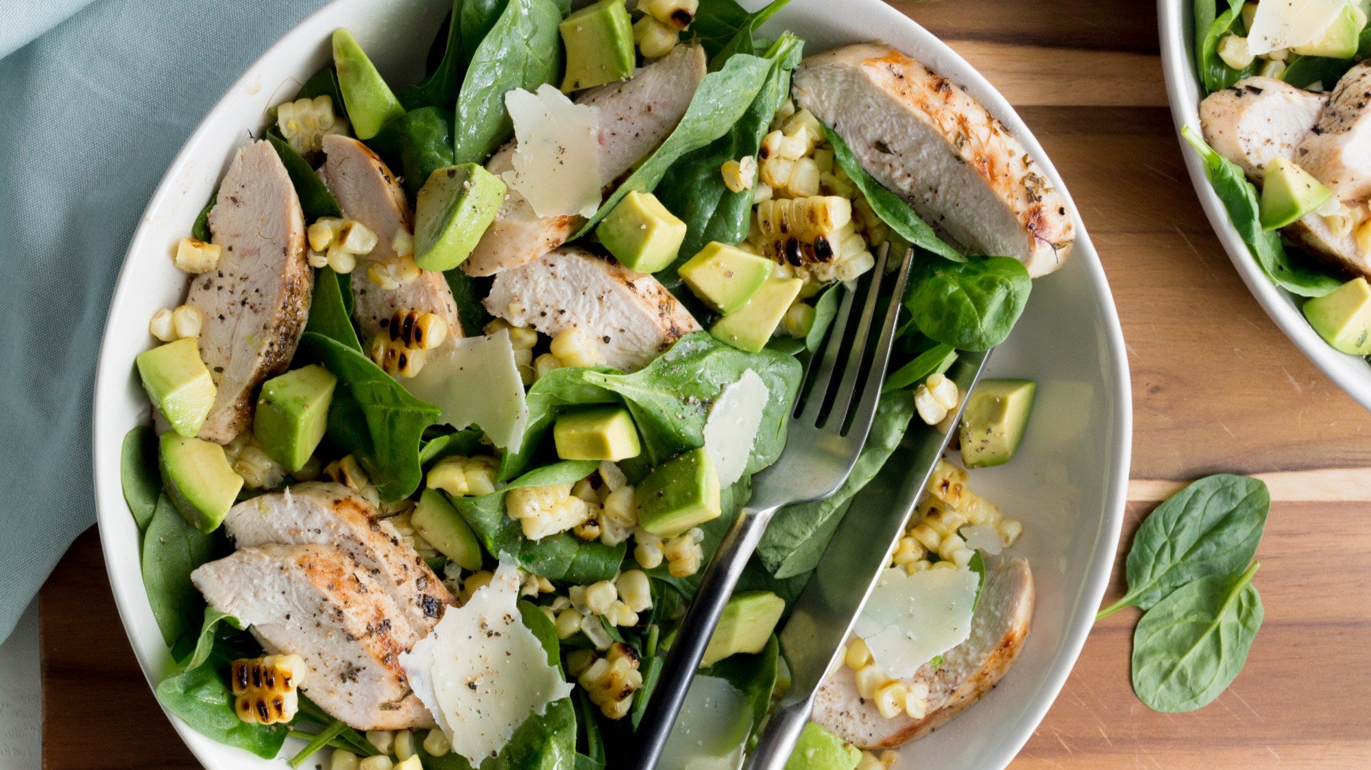 Grilled Chicken and Corn Salad with Avocado
