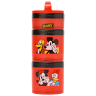 Red Whiskware snack container with Mickey and friends characters.
