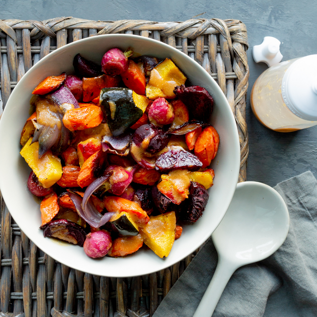 Winter Vegetables with Miso Glaze