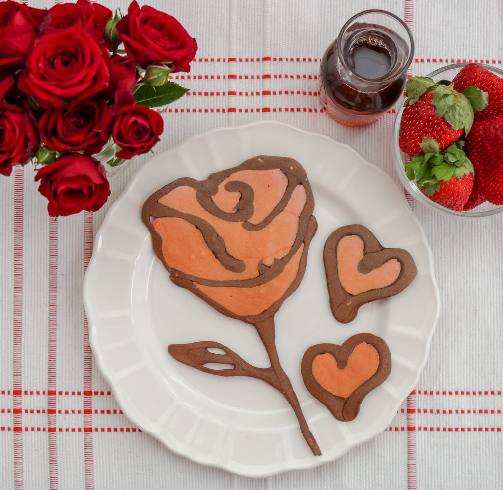 Rose Valentines Day Pancake