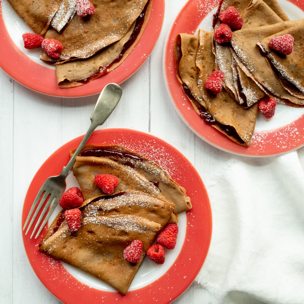 Dark Chocolate Raspberry Crepes