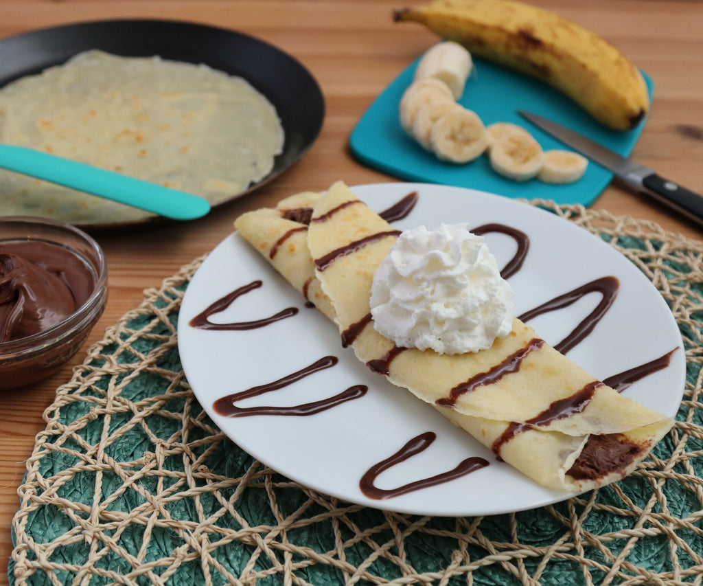 Chocolate Hazelnut Banana Crepes