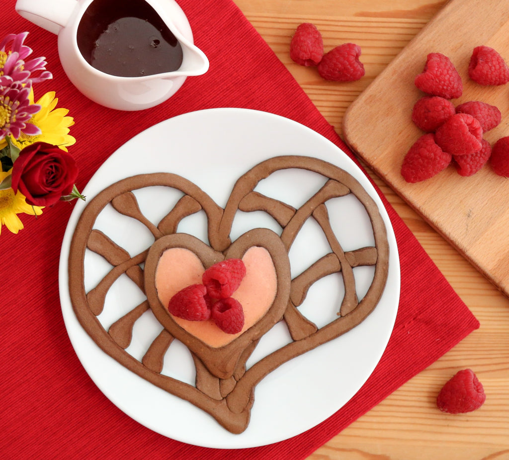 How To Make Pancake Art: Filigree Heart