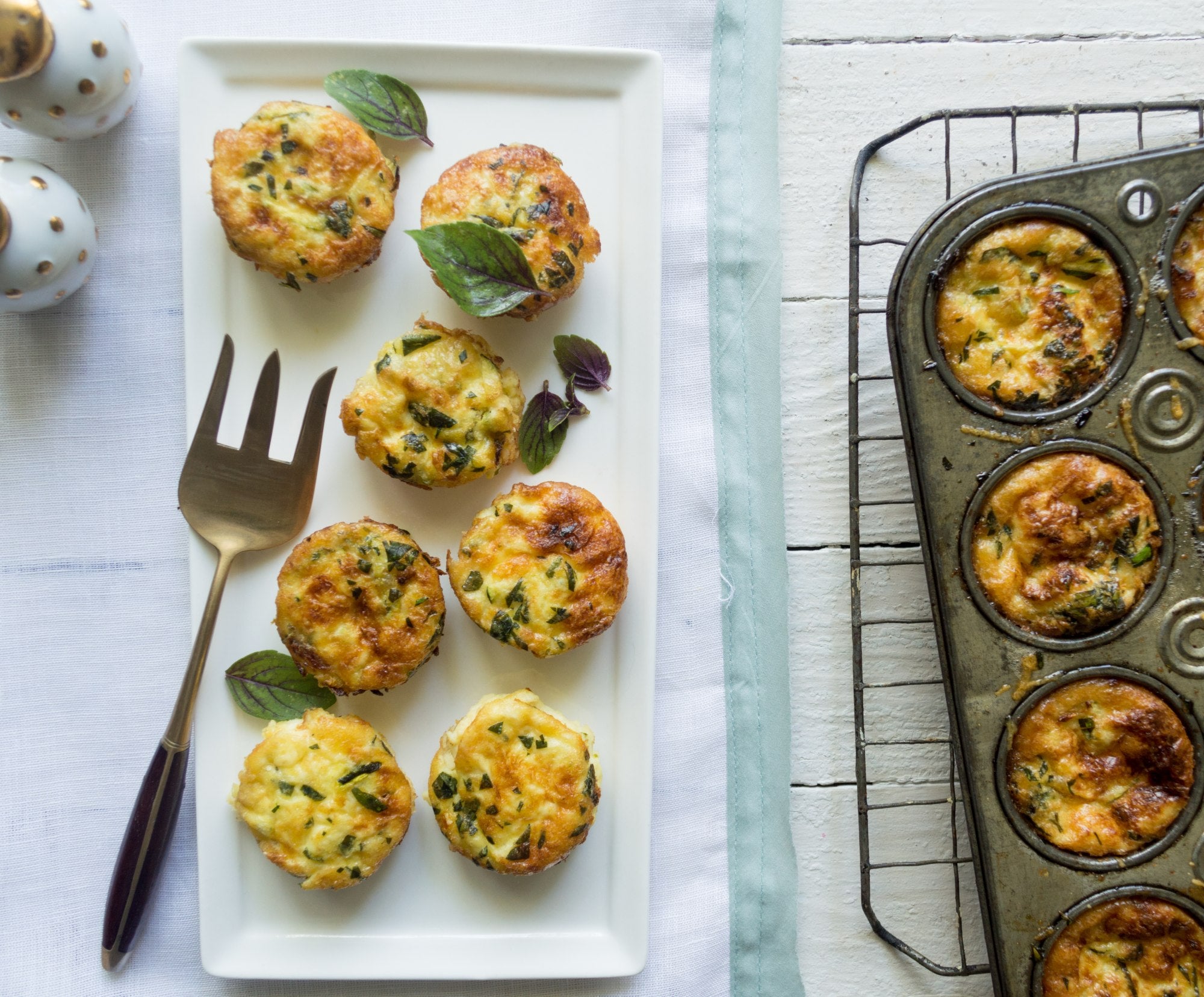 Zucchini Basil Mini Quiche
