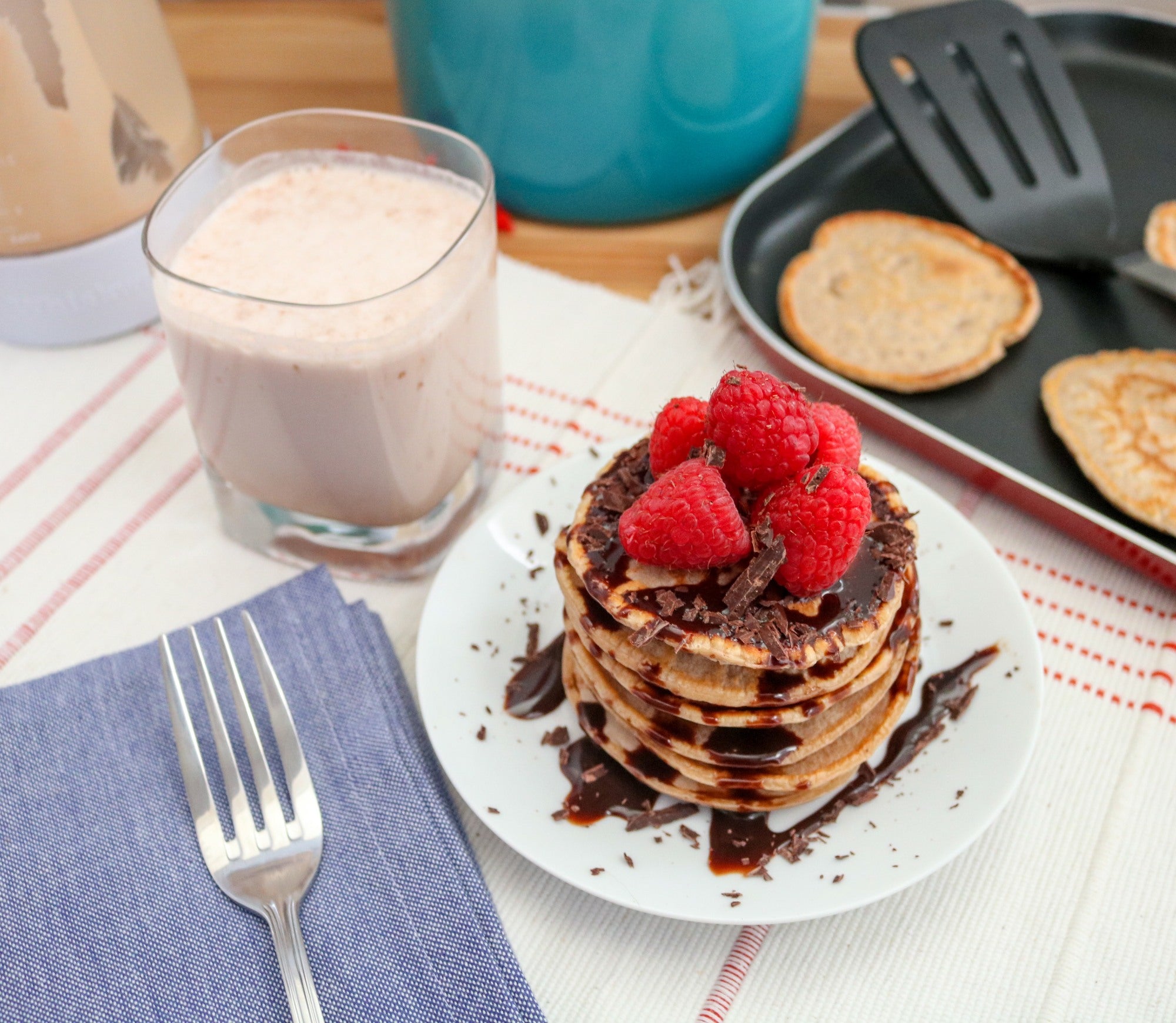 Chocolate Protein Pancakes