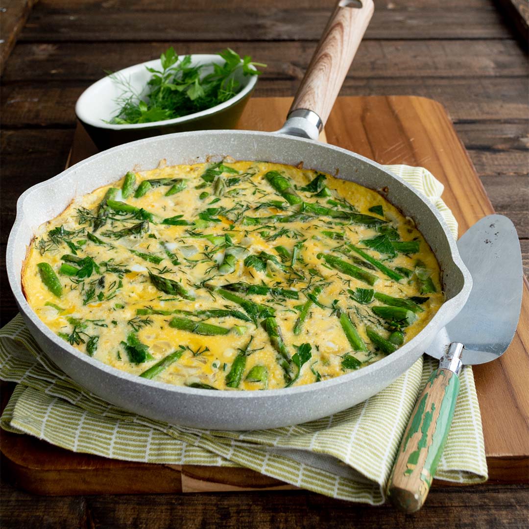 Croatian Fritaja with Fresh Herbs & Asparagus