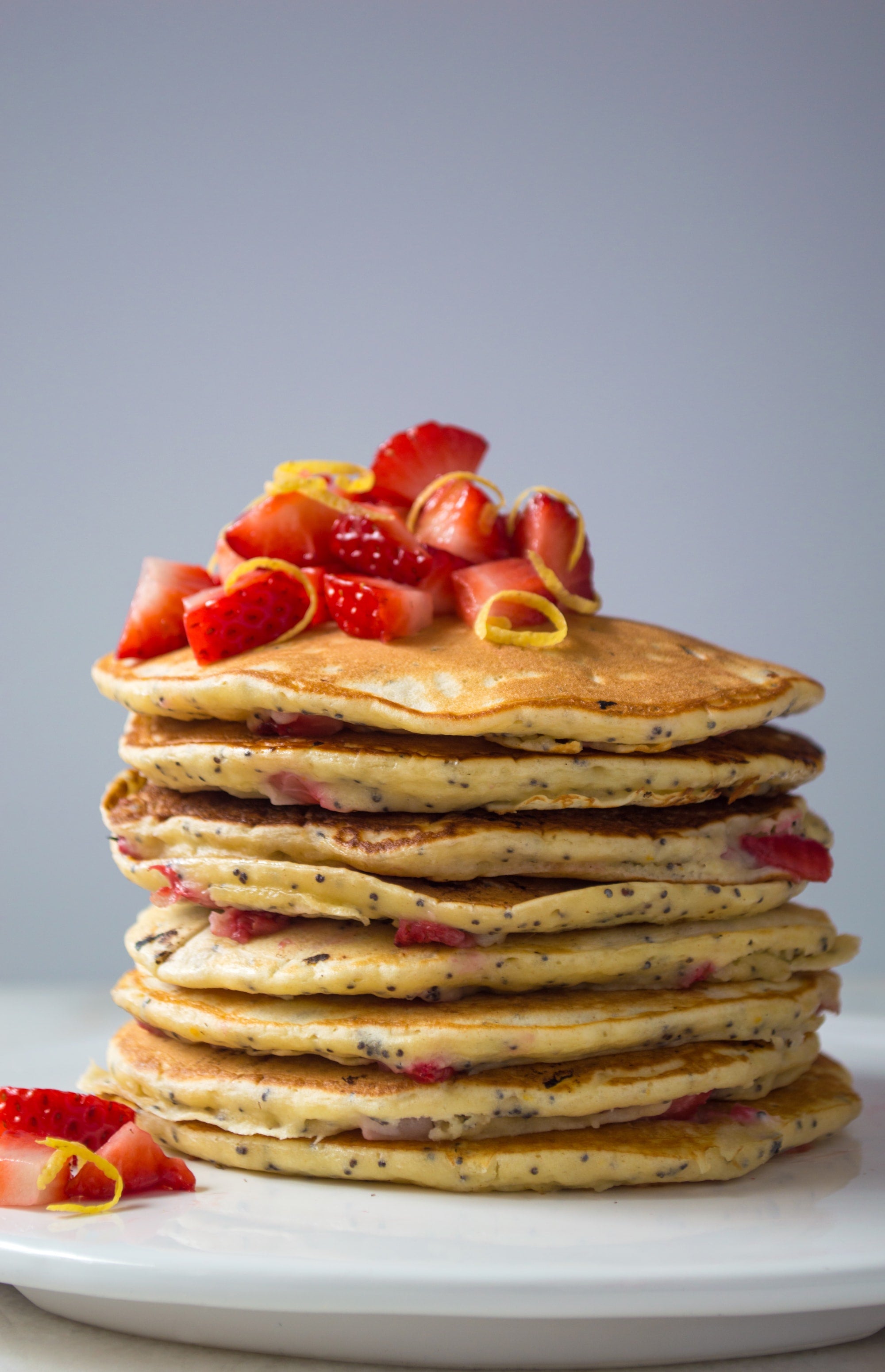 Strawberry Lemon Poppyseed Pancakes