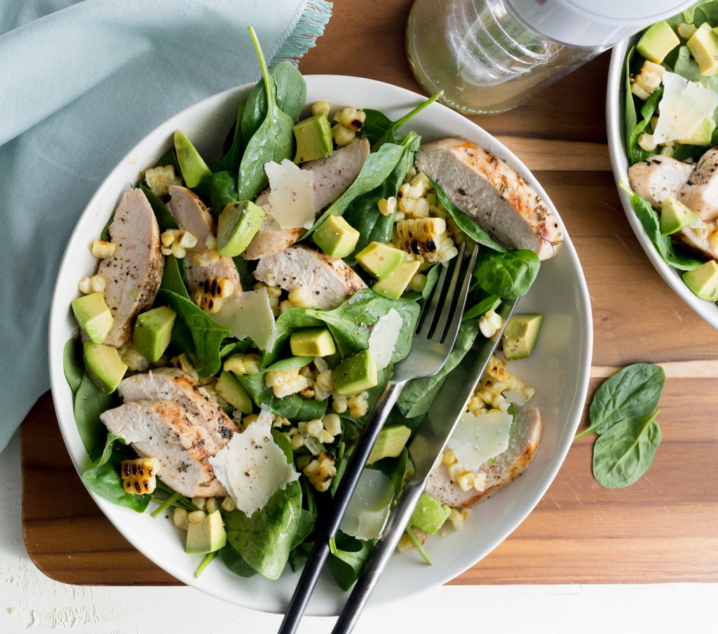 Grilled Chicken and Corn Salad with Avocado