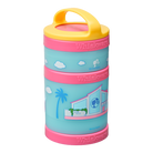 Blue, Yellow, and Pink Barbie Dreamhouse Snack Container.