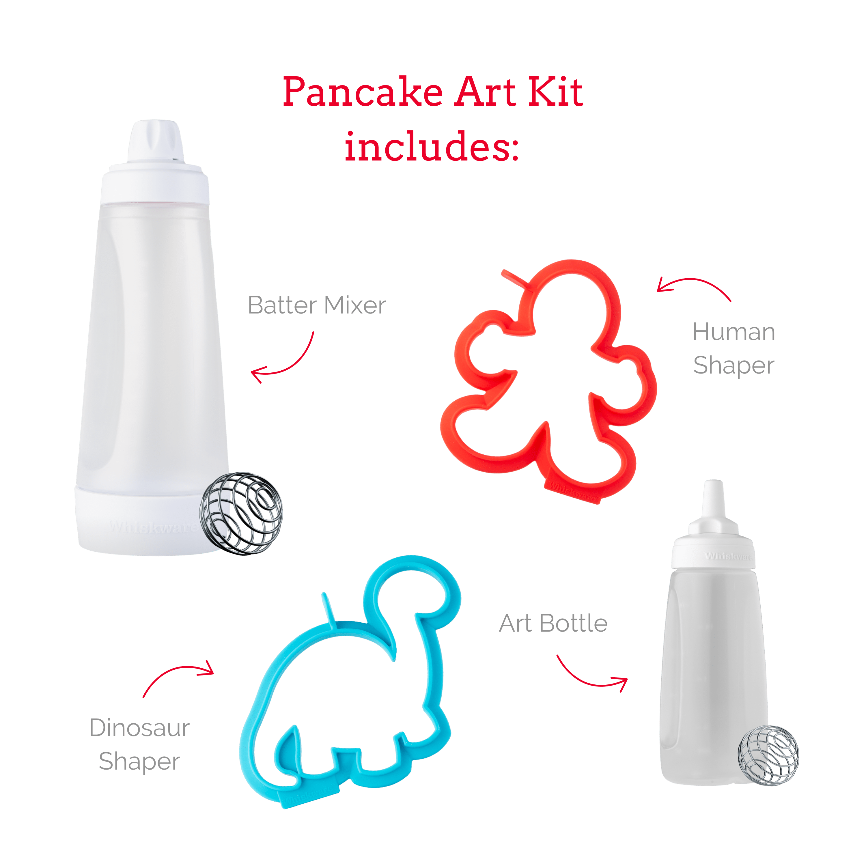 Whiskware Pancake Art Kit | Everything You Need To Make Pancake Art Pancake Art Kit