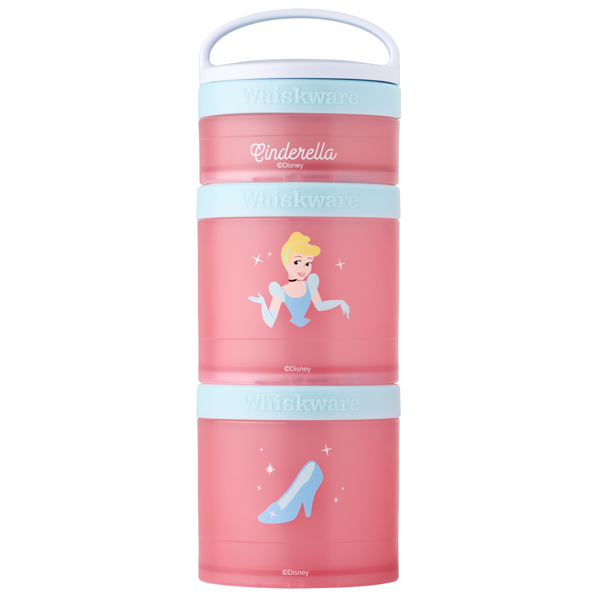 Whiskware Disney Stackable Snack Pack Containers - Cinderella & Slipper